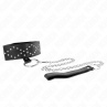 KINK COLLAR CON CORREA 65 CM CON TACHUELAS PLATEADAS MODELO 3 AJUSTABLE 36 43 CM X 5 CM