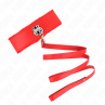 KINK COLLAR CON CORREA 116 CM CON TACHUELAS PLATEADAS MODELO 4 ROJO AJUSTABLE 40 48 CM X 6 CM