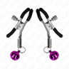KINK PINZAS PARA PEZONES CON CAMPANILLA VIOLETA 6 CM