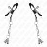 KINK PINZAS PARA PEZONES CON COLGANTE DE CAMPANA PLATEADO 6 CM