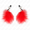 KINK PINZAS PARA PEZONES CON PLUMA ROJO 7 CM