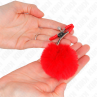 KINK PINZAS PARA PEZONES CON POMPaN ROJO 6 CM