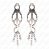 KINK PINZAS PARA PEZONES ESTILO JAPONaS CON CADENAS PLATEADO