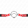 KINK MORDAZA CON MaLTIPLES JUNTAS TaRICAS 4 48 CM ROJO AJUSTABLE 38 X 56 CM