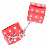 KINK MUaEQUERAS CON CIERRE A PRESIaN LLENO DE TACHUELAS AJUSTABLE ROJO 19 24 CM X 55 CM
