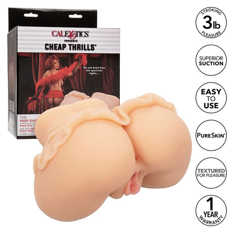 CALEXOTICS THE PEEP SHOW GIRL DOBLE MASTURBADOR REALaSTICO NATURAL