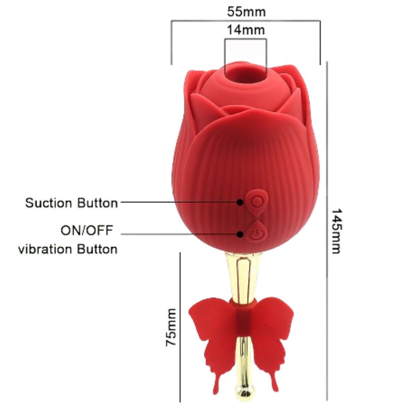 ARMONY BUTTERFLY FLOWER SUCCIONADOR ROJO