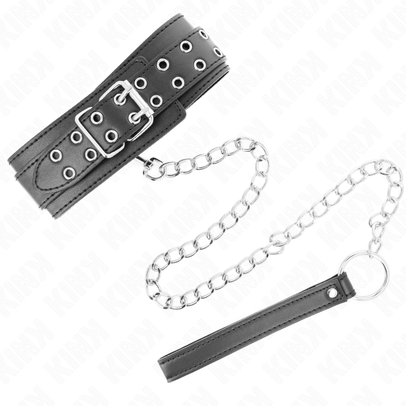 KINK COLLAR CON CORREA DE ENCAJE 75 CM MODELO SCANDAL 44 X 10 CM