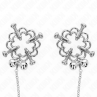 KINK PINZAS PARA PEZONES FLOR METaLICA CON CADENA