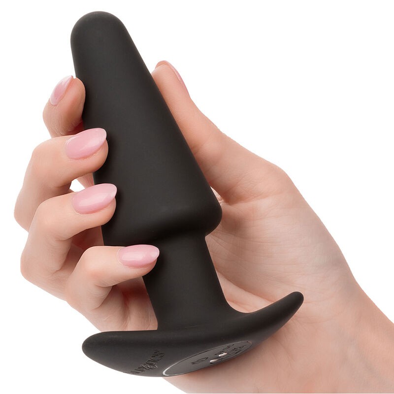 CALEXOTICS ROCK BOTTOM PLUG ANAL CaNICO 10 VIBRACIONES SILICONA NEGRO