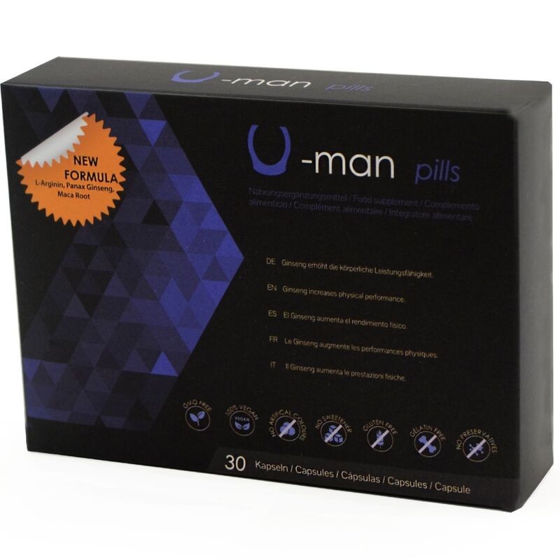 500 COSMETICS U MAN AUMENTO TAMAaO PENE Y POTENCIA SEXUAL 30 CaPSULAS