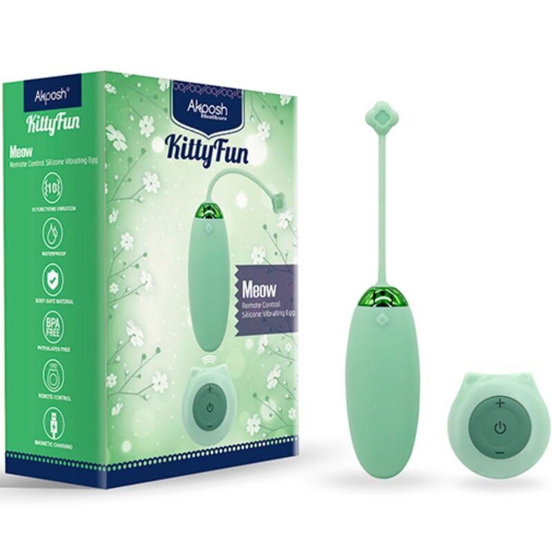 ARMONY KITTY FUN HUEVO VIBRADOR CONTROL REMOTO 10 VIBRACIONES VERDE