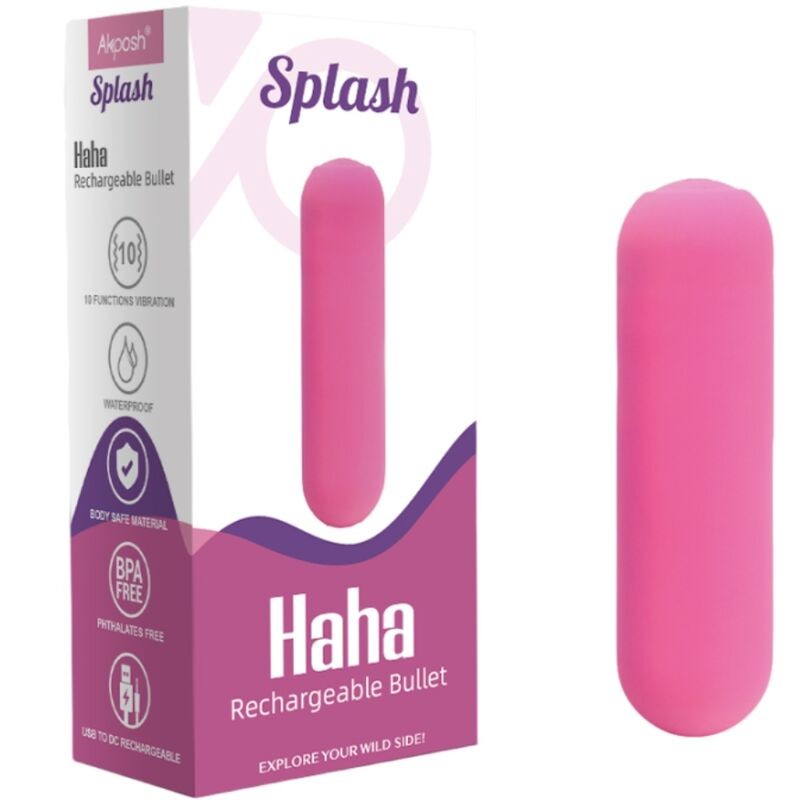 ARMONY SPLASH HAHA BALA VIBRADORA SILICONA 10 VIBRACIONES 75 X 19 CM ROSA