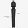 ARMONY X POWER LARGE MASAJEADOR VIBRADOR 7 VIBRACIONES NEGRO