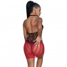 SUBBLIME 952242 BODYSTOCKING DE REJILLA ELSTICO DEGRADADO ROJO Y NEGRO TALLA aNICA