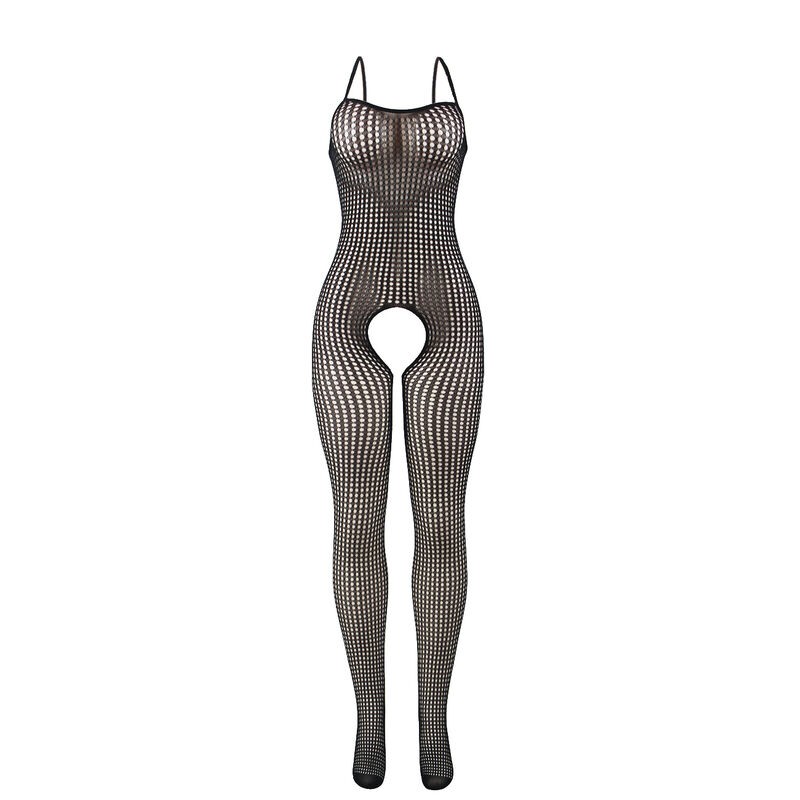SUBBLIME 951726 BODYSTOCKING CROTCHLESS DE REJILLA ELSTICO NEGRO TALLA aNICA