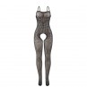 SUBBLIME 951726 BODYSTOCKING CROTCHLESS DE REJILLA ELSTICO NEGRO TALLA aNICA