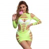 SUBBLIME 952280 BODYSTOCKING DE REJILLA ELSTICO MANGA LARGA VERDE TALLA aNICA