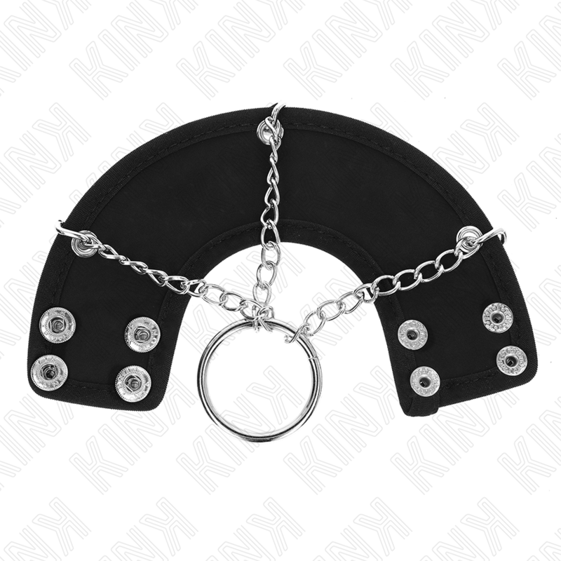 KINK ANILLO PENE 4 CM CADENA 7 CM METAL CON CINTURaN POLIPIEL