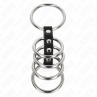 KINK 5 ANILLOS PENE 37 CM A 5 CM METAL CONECTADOS POR CUERO
