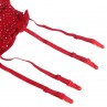 SUBBLIME 952181 BODYSTOCKING DE REJILLA CON GUANTES Y DIAMANTES ROJO TALLA aNICA