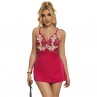 SUBBLIME 954123 BABYDOLL CON DISEaO FLORAL ROJO S M