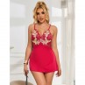 SUBBLIME 954123 BABYDOLL CON DISEaO FLORAL ROJO S M