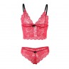 SUBBLIME 953898 CAMISaN DE SEDA Y ENCAJE PANTIES ROJO S M