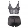 SUBBLIME 953911 CAMISaN DE SEDA Y ENCAJE PANTIES NEGRO S M