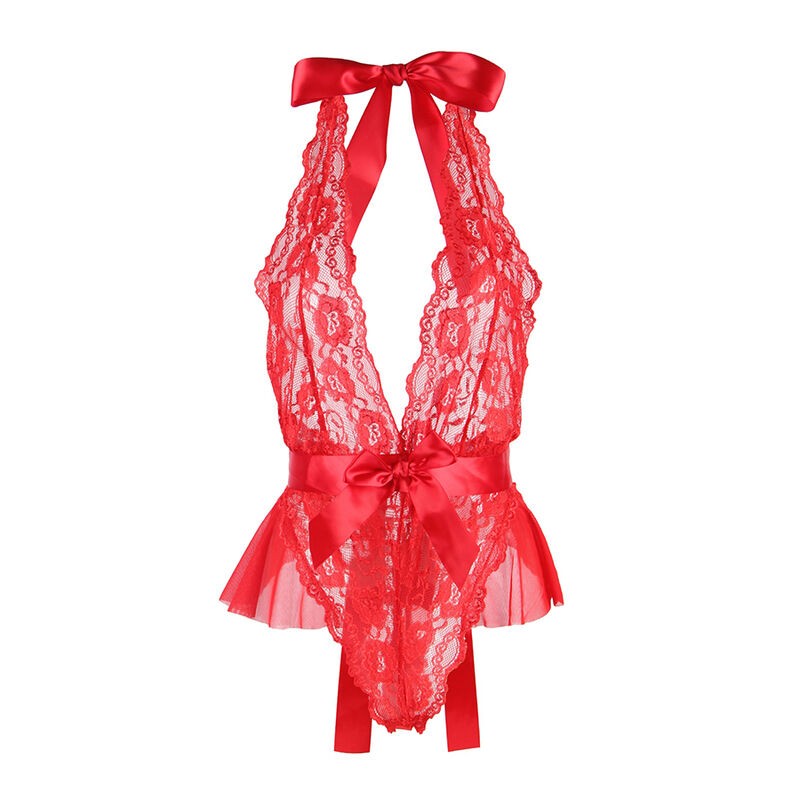 SUBBLIME 953980 BODY SEXY CON VOLANTES CINTURaN ROJO L XL