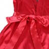SUBBLIME 954017 CAMISOLA DE ENCAJE ESPALDA TRANSPARENTE TANGA ROJO NEGRO S M