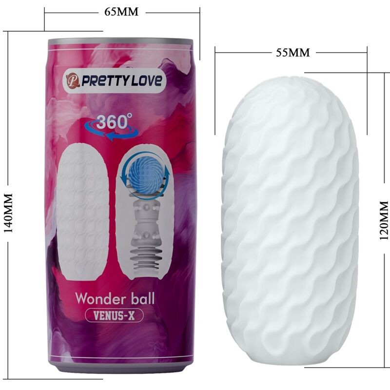 PRETTY LOVE VENUS X MASTURBADOR MASCULINO MODELO 3 BLANCO