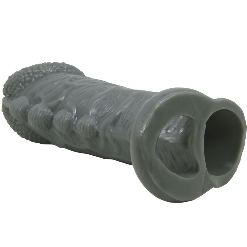PRETTY LOVE FUNDA REALaSTICA ALARGADORA Y RETARDANTE PARA PENE GRIS