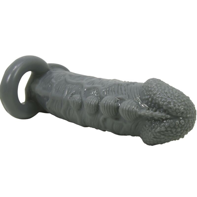 PRETTY LOVE FUNDA REALaSTICA ALARGADORA Y RETARDANTE PARA PENE GRIS