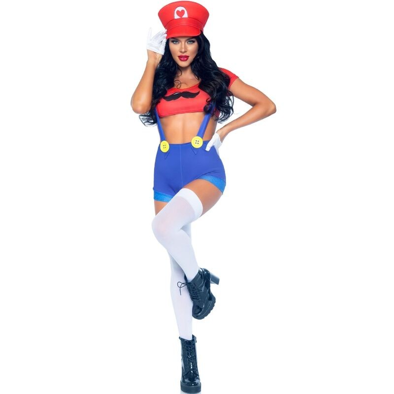 LEG AVENUE DISFRAZ SEXY MARIO BROS ROJO AZUL M