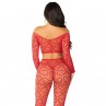 LEG AVENUE CROP TOP MEDIAS ROJO TALLA aNICA