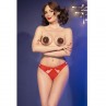 CHILIROSE CR 4839 SET NAVIDEaO PEZONERAS PANTIES ROJO L XL