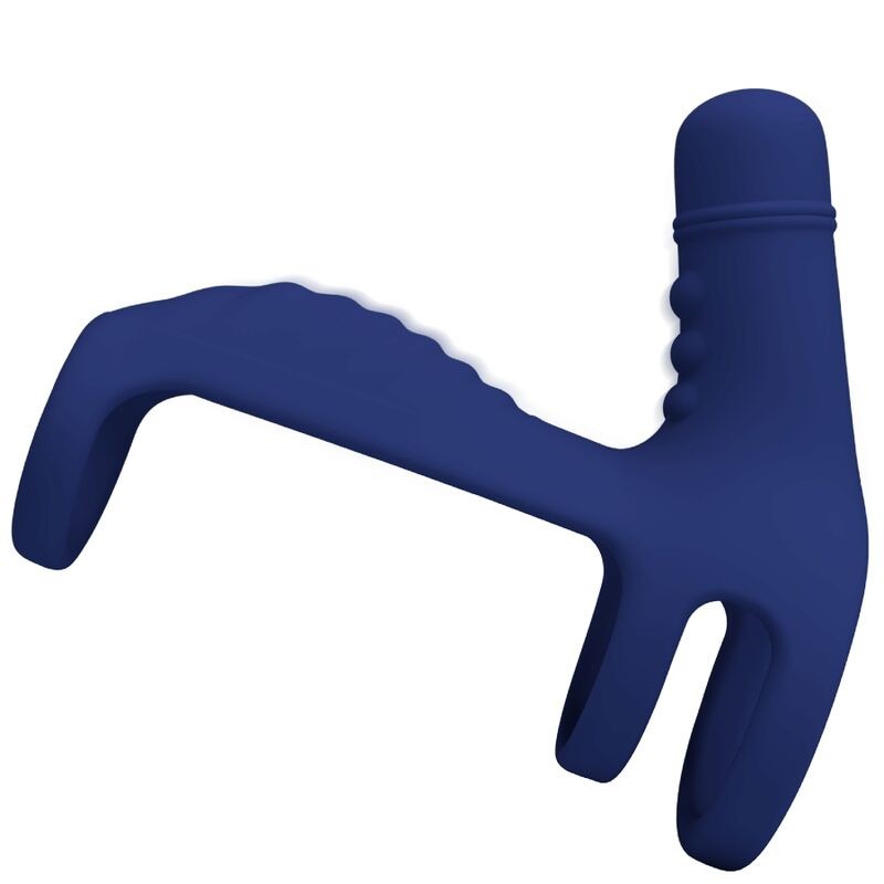 PRETTY LOVE ELISH ANILLO VIBRADOR CON EXTENSIaN AZUL