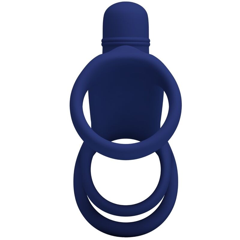 PRETTY LOVE ELISH ANILLO VIBRADOR CON EXTENSIaN AZUL