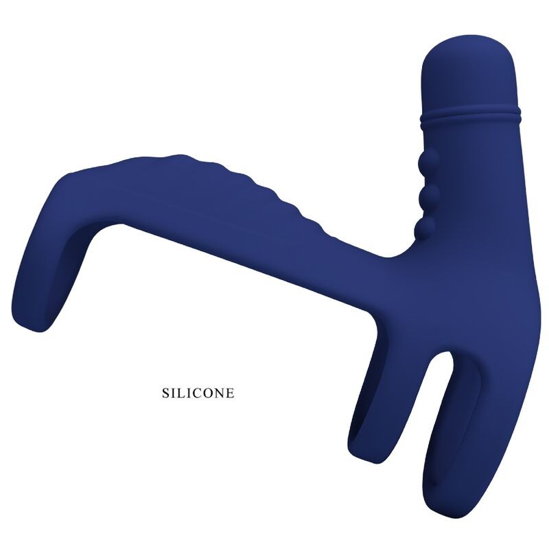 PRETTY LOVE ELISH ANILLO VIBRADOR CON EXTENSIaN AZUL