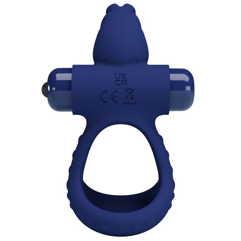 PRETTY LOVE LUCHITO DOBLE ANILLO VIBRADOR RABBIT AZUL