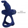 PRETTY LOVE LUCHITO DOBLE ANILLO VIBRADOR RABBIT AZUL