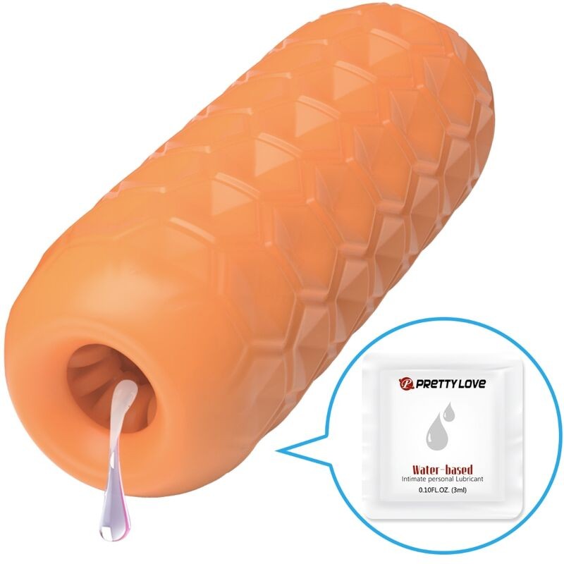 PRETTY LOVE TWIN BALLS MASTURBADOR MASCULINO NARANJA