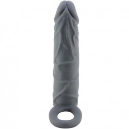 PRETTY LOVE FUNDA DE PENE DE PIEL REALaSTICA GRIS OSCURO