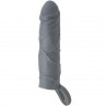 PRETTY LOVE FUNDA DE PENE DE PIEL REALaSTICA GRIS OSCURO