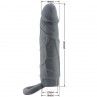 PRETTY LOVE FUNDA DE PENE DE PIEL REALaSTICA GRIS OSCURO