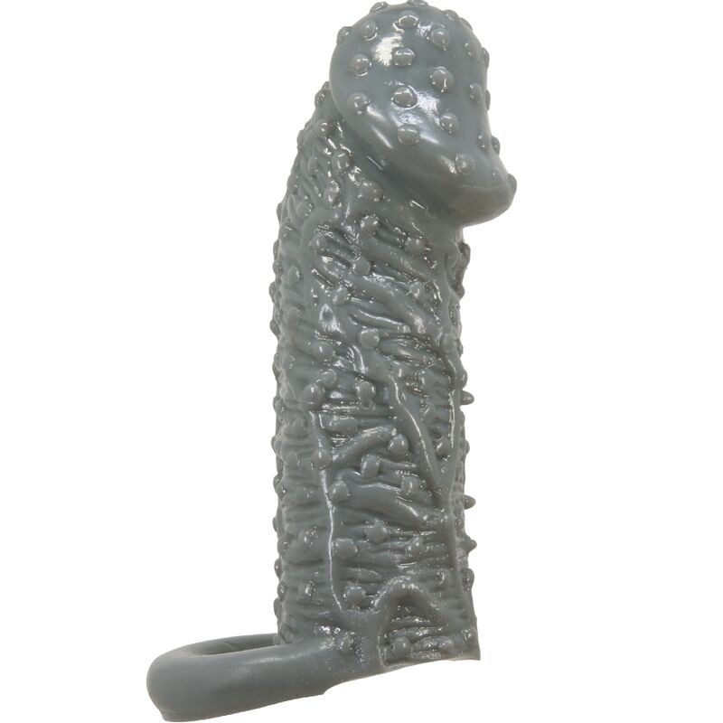 PRETTY LOVE FUNDA REALaSTICA ALARGADORA Y RETARDANTE PARA PENE MODELO 2 GRIS