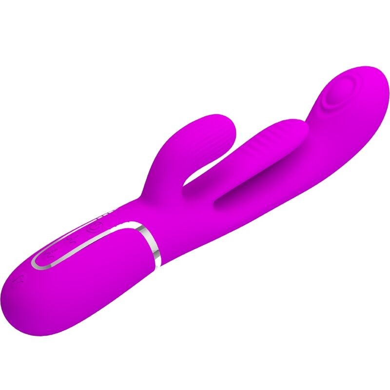 PRETTY LOVE SHANIA TRIPLE VIBRADOR RABBIT MULTIFUNCIaN ROSA