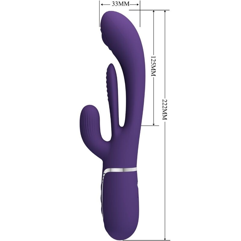 PRETTY LOVE SHANIA TRIPLE VIBRADOR RABBIT MULTIFUNCIaN MORADO