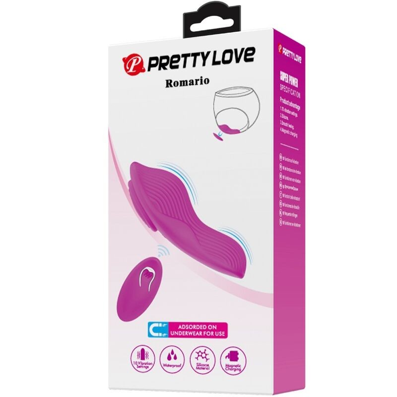 PRETTY LOVE ROMARIO ESTIMULADOR LAY ON CLaTORIS CONTROL REMOTO ROSA
